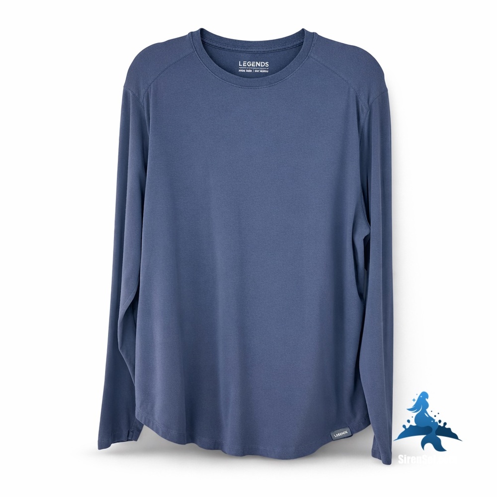1248 LEGENDS Aviation Tee Curved Hem – Large – Blue